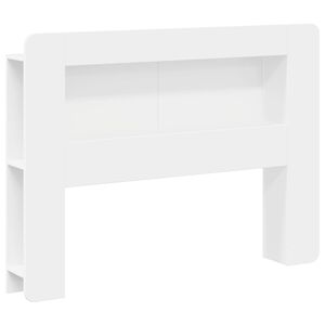 vidaXL Cabinet de T&ecirc;te de Lit avec stockage Blanc Bois d&rsquo;ing&eacute;nierie