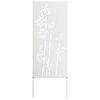 vidaXL &Eacute;cran de confidentialit&eacute; de jardin Floral Blanc 50 x 140 cm