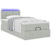 vidaXL Cadre de lit ottoman et matelas gris clair 100x200 cm velours