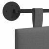 vidaXL T&ecirc;te de lit suspendue Ray&eacute; Gris fonc&eacute; 90 x 55 x 5 cm tissu
