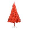 vidaXL Arbre de No&euml;l artificiel pr&eacute;-&eacute;clair&eacute; et boules rouge 180 cm PVC
