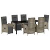 vidaXL Ensemble de salle &agrave; manger pour jardin 7 pc Gris polyrotin