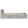 vidaXL Cadre de lit et t&ecirc;te de lit sans matelas gris b&eacute;ton 120x190 cm