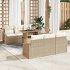 vidaXL Ensemble de canap&eacute; de jardin avec coussin 7 pcs Beige et cr&egrave;me