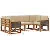 vidaXL Ensemble de canap&eacute;s d'ext&eacute;rieur 6 pc Naturel et Beige
