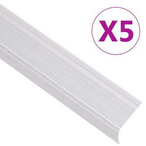 vidaXL Nez de marche forme en L 5 pcs aluminium 100 cm argent&eacute;