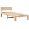 vidaXL Cadre de lit avec t&ecirc;te de lit Naturel 75 x 190 cm Pin massif