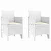 vidaXL Chaise de jardin 2 pc Blanc Polypropyl&egrave;ne