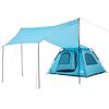 vidaXL Tente de camping &agrave; d&ocirc;me 4 personnes bleu lib&eacute;ration rapide