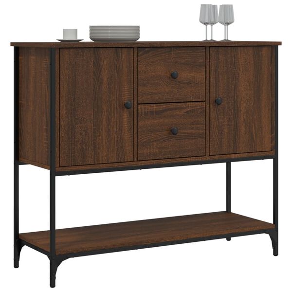 vidaXL Buffet ch&ecirc;ne marron 100x36x85 cm bois d'ing&eacute;nierie