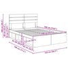 vidaXL Cadre de lit avec t&ecirc;te de lit Sonoma 140 x 190 cm Pin massif