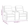 vidaXL Fauteuil de massage inclinable porte-gobelet 2places gris clair