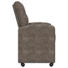 vidaXL Chaises de Salle &agrave; Manger avec Roues 2 pcs Gris fonc&eacute;