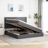 vidaXL Lit avec rangement et LED Gris fonc&eacute; 160 x 200 cm Polyester