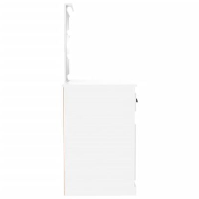 vidaXL Coiffeuse avec LED blanc 90x50x132,5 cm bois d'ingénierie