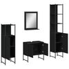 vidaXL Ensemble d&rsquo;armoires salle de bain 4 pcs noir bois d'ing&eacute;nierie