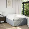 vidaXL Sommier &agrave; lattes de lit et matelas gris clair 120x190 cm tissu