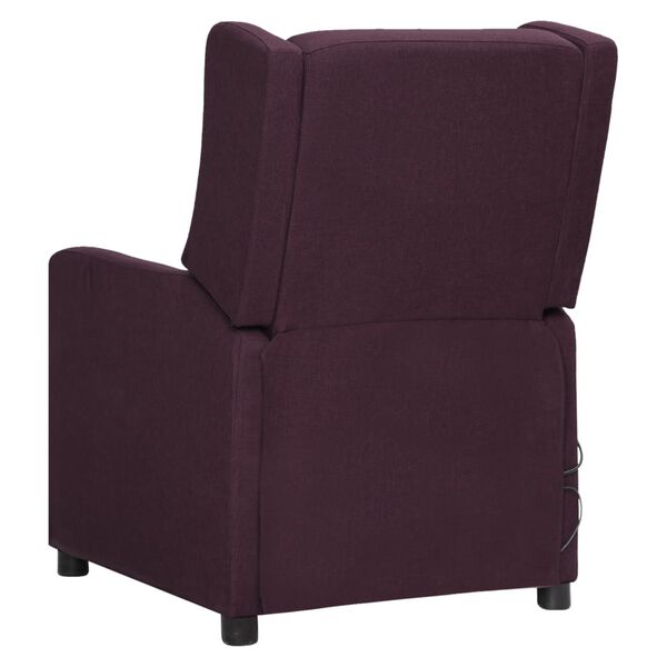 vidaXL Fauteuil de massage Violet Tissu