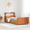vidaXL Cadre de lit sans matelas cire marron 90x200 cm bois pin massif