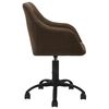 vidaXL Chaises pivotantes &agrave; manger lot de 4 marron fonc&eacute; tissu
