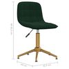 vidaXL Chaises pivotantes &agrave; manger lot de 2 Vert fonc&eacute; Velours