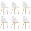 vidaXL Chaises &agrave; manger lot de 6 Transparent PET