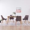 vidaXL Chaises &agrave; manger lot de 4 taupe tissu