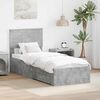vidaXL Cadre de lit Gris B&eacute;ton et Argent 70 x 190 cm Bois d'ing&eacute;nierie