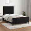 vidaXL Cadre de lit sans matelas noir 120x190 cm velours