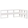 vidaXL Lit biblioth&egrave;que sans matelas blanc 120x200 cm bois pin massif
