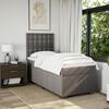 vidaXL Sommier &agrave; lattes de lit avec matelas Taupe 90x200 cm Tissu