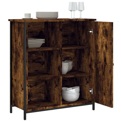 vidaXL Buffet chêne fumé 70x30x80 cm bois d'ingénierie