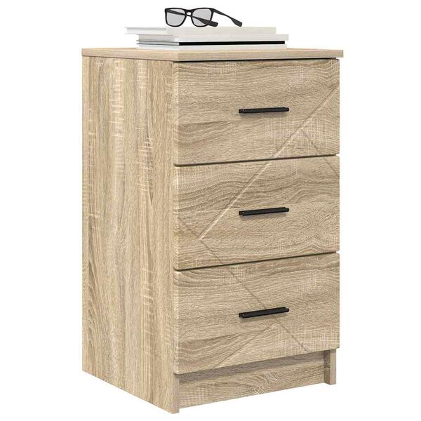vidaXL Cabinet de chevet avec tiroir Ch&ecirc;ne sonoma 38 x 38 x 66 cm