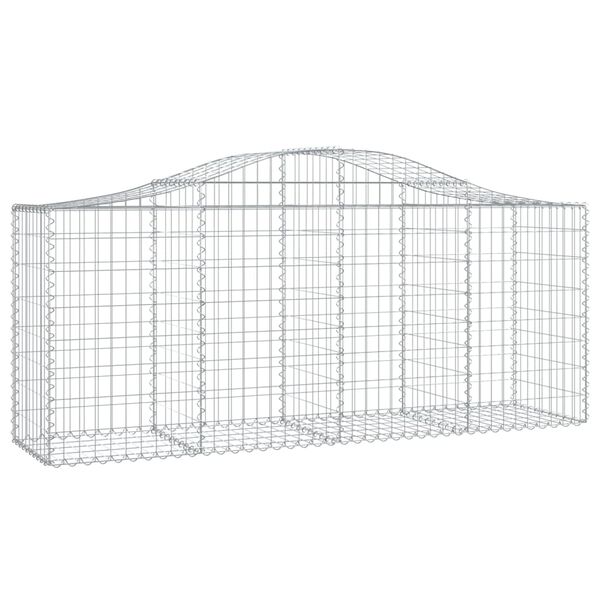 vidaXL Paniers &agrave; gabions arqu&eacute;s 25 pcs 200x50x80/100 cm Fer galvanis&eacute;
