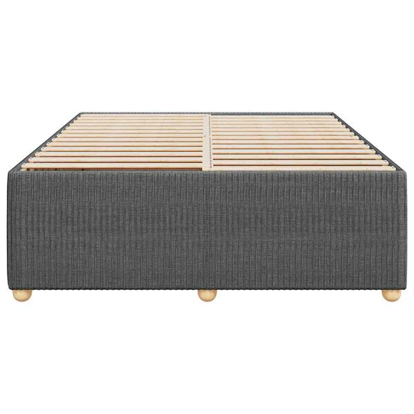 vidaXL Cadre de lit sans matelas gris fonc&eacute; 140x200 cm tissu