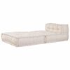 vidaXL Canap&eacute; modulaire cr&egrave;me 70x70x54 tissu