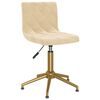 vidaXL Chaises pivotantes &agrave; manger lot de 4 cr&egrave;me velours