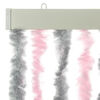vidaXL Rideau anti-mouches gris argent&eacute; et rose 56x200 cm chenille
