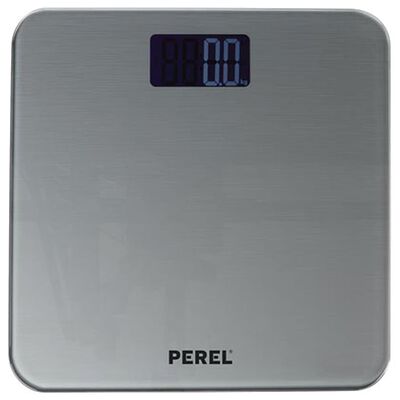 Perel Pèse-personne de salle de bain numérique 180 kg Gris