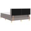 vidaXL Lit &agrave; ressorts avec matelas Taupe 200 x 160 cm Polyester