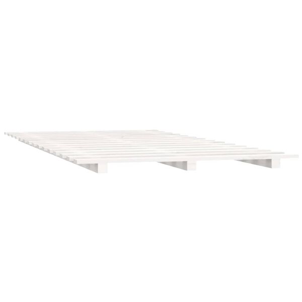vidaXL Cadre de lit sans matelas blanc 100x200 cm bois de pin massif