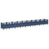 vidaXL Jardini&egrave;re avec piquets bleu gris 363,5x43,5x43,5 cm PP
