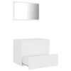vidaXL Ensemble de meubles salle de bain 2 pcs blanc bois d'ing&eacute;nierie