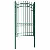 vidaXL Portail de cl&ocirc;ture avec pointes Acier 100x175 cm Vert