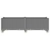 vidaXL Jardini&egrave;re &agrave; roulettes gris clair 160x50x54 cm PP