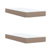 vidaXL Sommier &agrave; lattes de lit avec matelas Cappuccino 200x200 cm