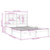 vidaXL Cadre de lit sans matelas 200x200 cm bois massif