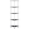 vidaXL &Eacute;tag&egrave;re 5 niveaux Noir 30x30x130 cm Verre tremp&eacute;