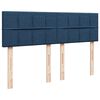 vidaXL Sommier &agrave; lattes de lit avec matelas Bleu 160x200 cm Tissu