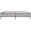 vidaXL Cadre de lit sans matelas sonoma gris 200x200 cm